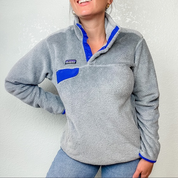 Patagonia Sweaters - Patagonia Gray Re-Tool Snap-T Fleece Pullover Sweater Large